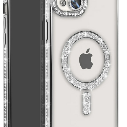 iPhone 15 Joke Simli Magneticsafe Kılıf - Gümüş