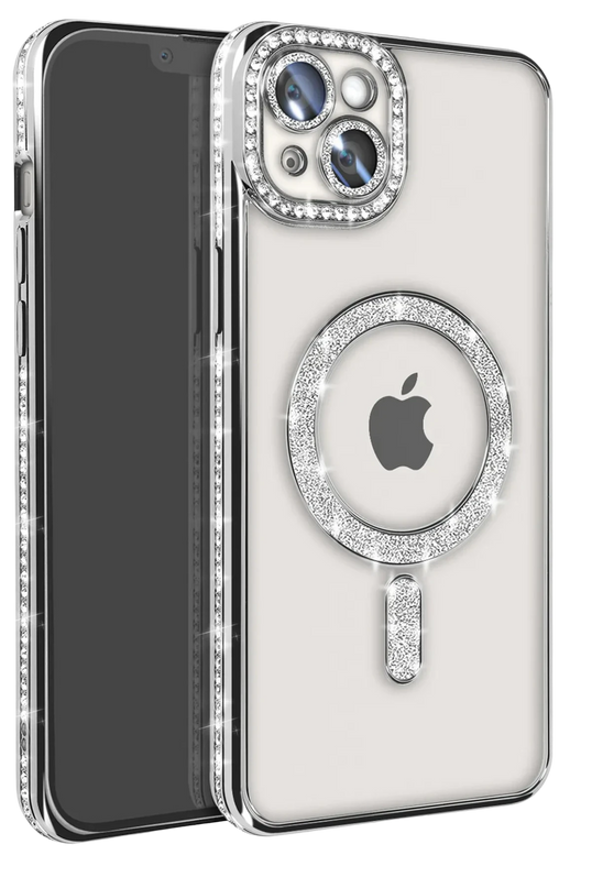 iPhone 15 Joke Simli Magneticsafe Kılıf - Gümüş
