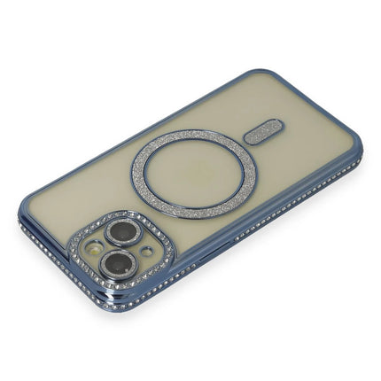 iPhone 15 Joke Simli Magneticsafe Kılıf - Lacivert 2