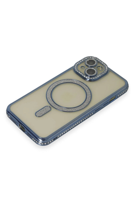 iPhone 15 Joke Simli Magneticsafe Kılıf - Lacivert 3