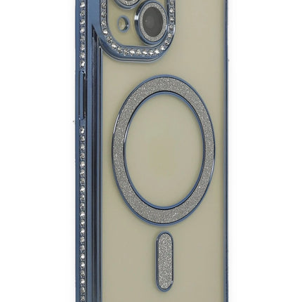 iPhone 15 Joke Simli Magneticsafe Kılıf - Lacivert