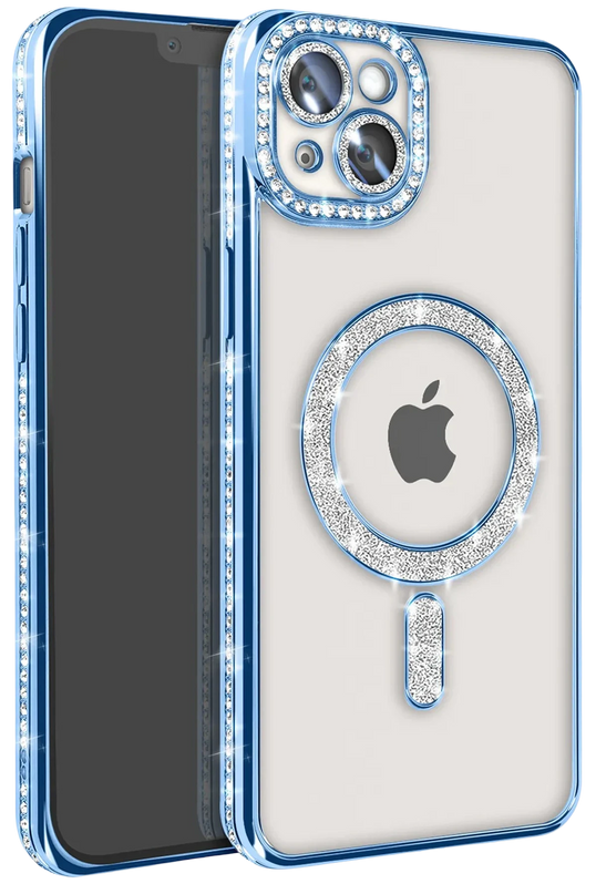 iPhone 15 Joke Simli Magneticsafe Kılıf - Mavi