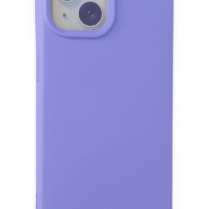 iPhone 15 Nano içi Kadife Silikon Kılıf - Lila