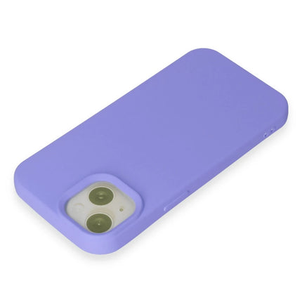 iPhone 15 Nano içi Kadife Silikon Kılıf - Lila 3