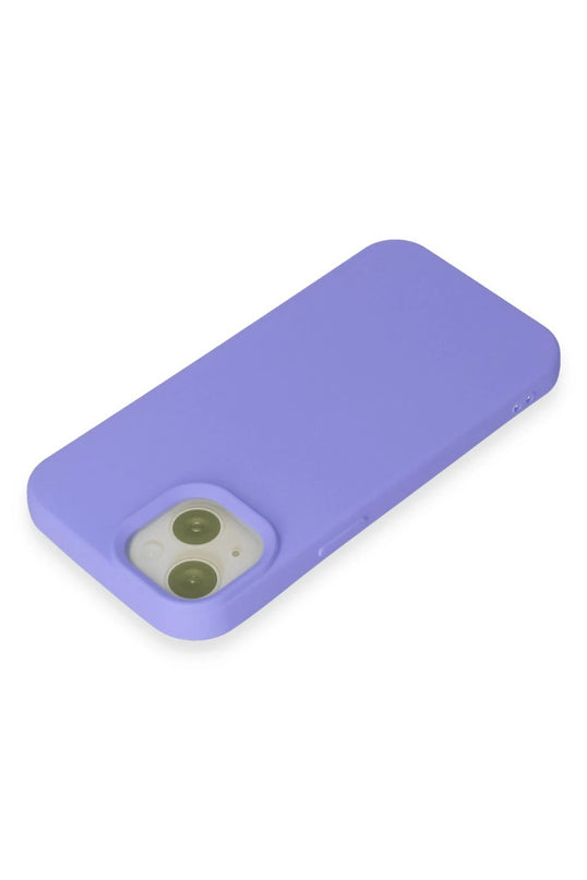 iPhone 15 Nano içi Kadife Silikon Kılıf - Lila 3