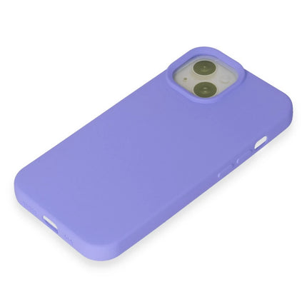 iPhone 15 Nano içi Kadife Silikon Kılıf - Lila 4