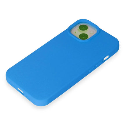 iPhone 15 Nano içi Kadife Silikon Kılıf - Mavi 4