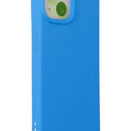 iPhone 15 Nano içi Kadife Silikon Kılıf - Mavi 2
