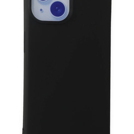 iPhone 15 Nano içi Kadife Silikon Kılıf - Siyah