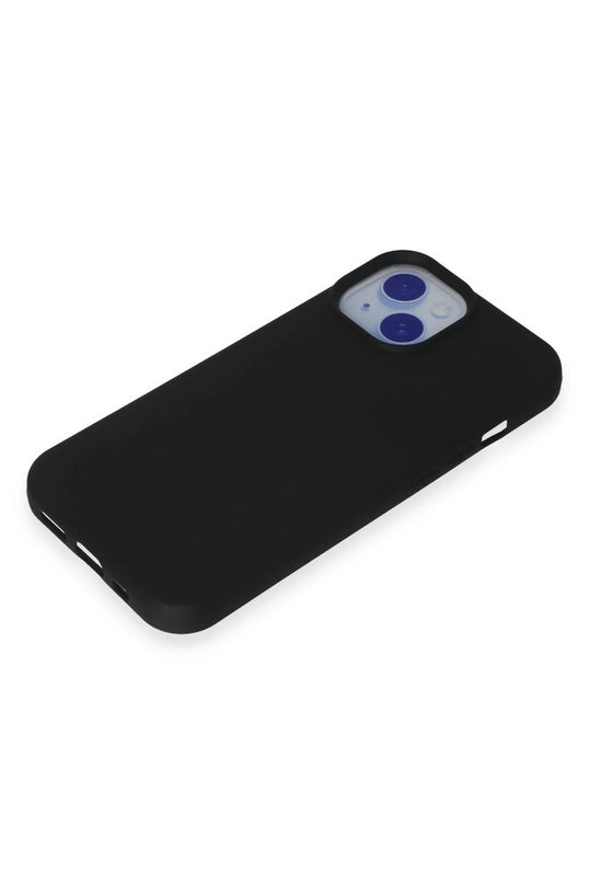 iPhone 15 Nano içi Kadife Silikon Kılıf - Siyah 4