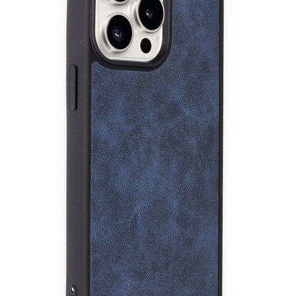 iPhone 15 Pro Aras Deri Kapak Kılıf - Lacivert 2