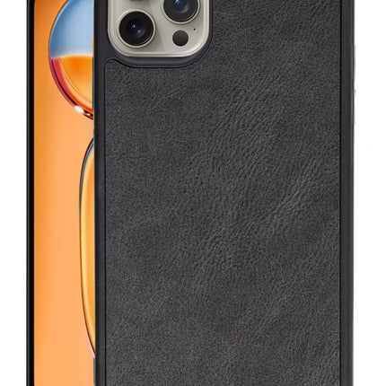 iPhone 15 Pro Aras Deri Kapak Kılıf - Siyah