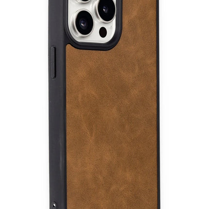 iPhone 15 Pro Aras Deri Kapak Kılıf - Taba 2