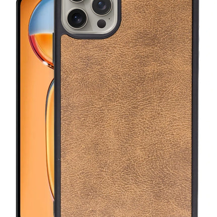 iPhone 15 Pro Aras Deri Kapak Kılıf - Taba