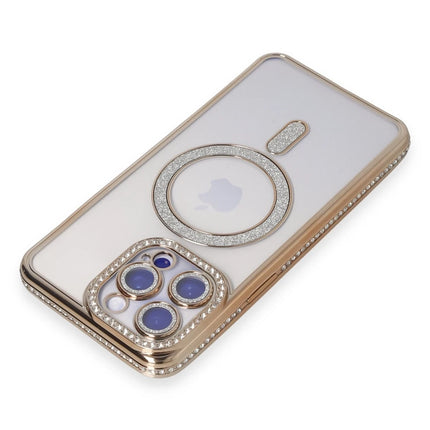 iPhone 15 Pro Joke Simli Magneticsafe Kılıf - Gold 2