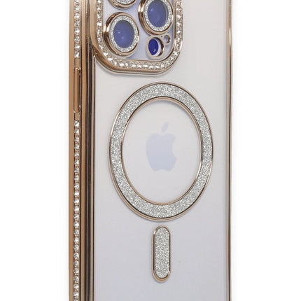 iPhone 15 Pro Joke Simli Magneticsafe Kılıf - Gold