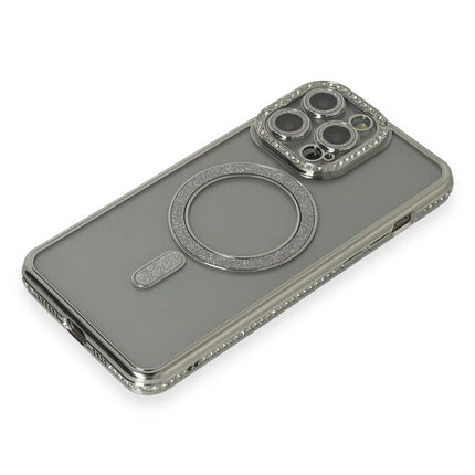 iPhone 15 Pro Joke Simli Magneticsafe Kılıf - Gri 3