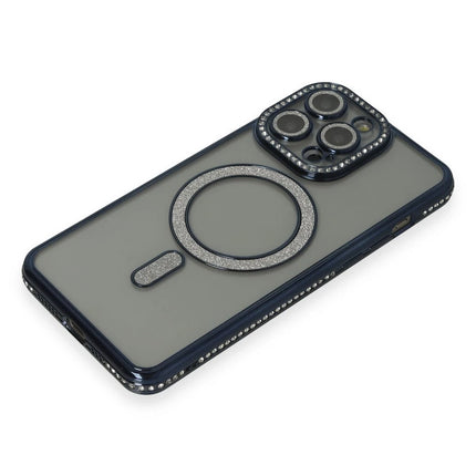 iPhone 15 Pro Joke Simli Magneticsafe Kılıf - Lacivert 3