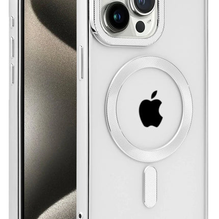 iPhone 15 Pro Kronos Magsafe Kapak Kılıf - Gümüş