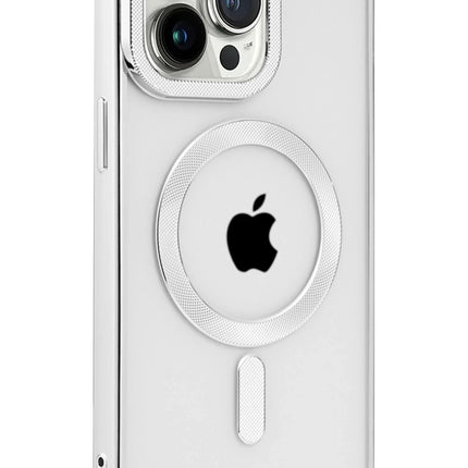 iPhone 15 Pro Kronos Magsafe Kapak Kılıf - Gümüş 2