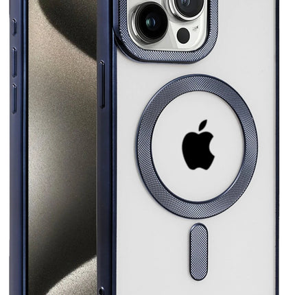 iPhone 15 Pro Kronos Magsafe Kapak Kılıf - Lacivert