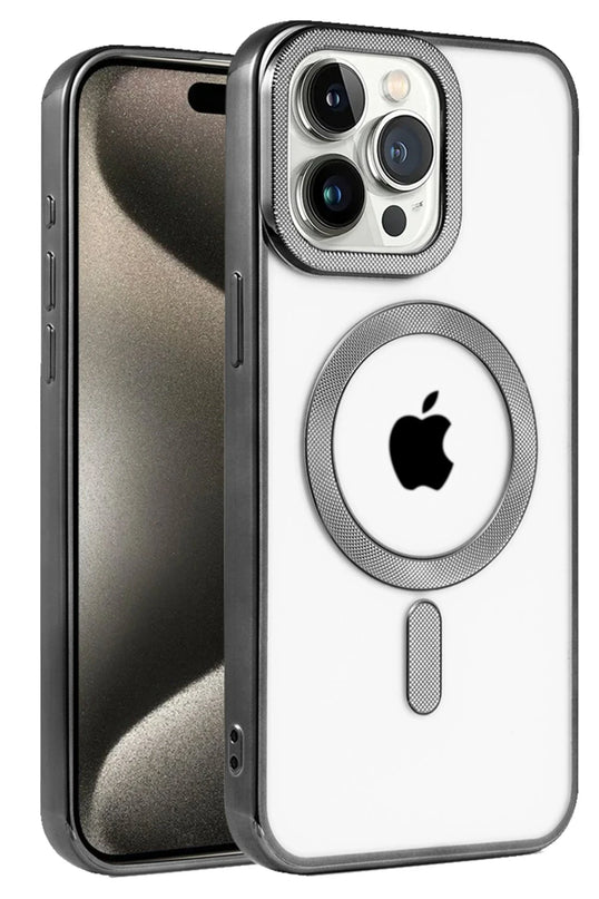 iPhone 15 Pro Kronos Magsafe Kapak Kılıf - Siyah