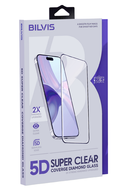 iPhone 15 Pro Max Bilvis 5D Super Clear Diamond Cam Ekran Koruyucu