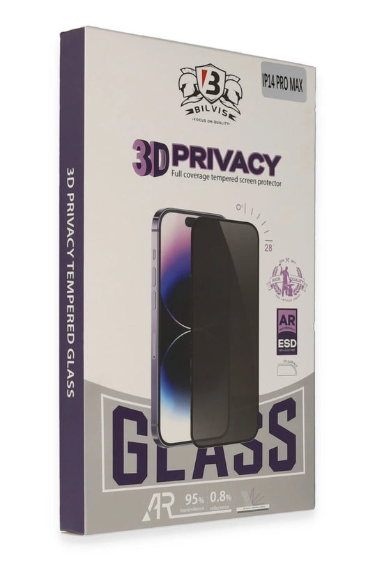 iPhone 15 Pro Max Bilvis 3D Hayalet Cam Ekran Koruyucu