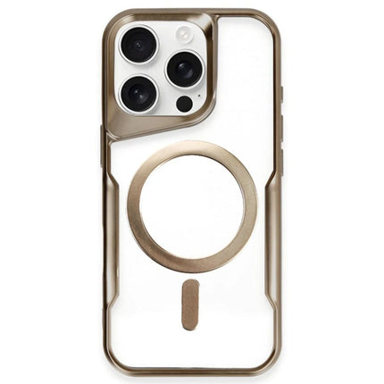 iPhone 15 Pro Max Boyi Magsafe Silikon Kapak Kılıf - Kahverengi
