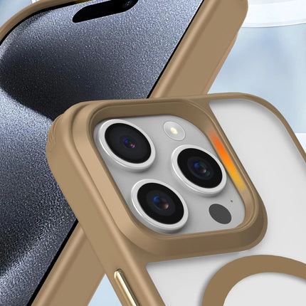 iPhone 15 Pro Max Enka Magsafe Silikon Kılıf - Çöl Titanyum 2