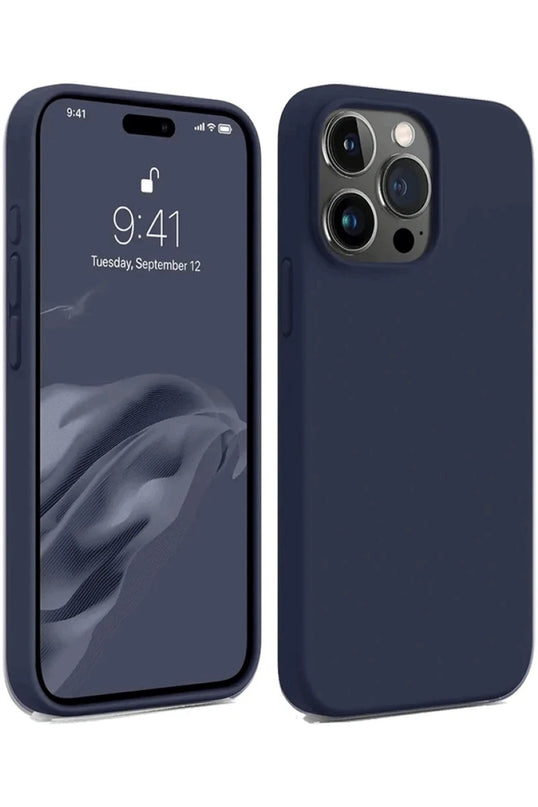 iPhone 15 Pro Max First Silikon Kılıf - Lacivert