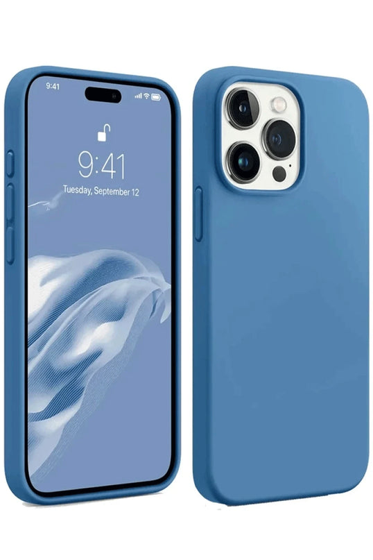 iPhone 15 Pro Max First Silikon Kılıf - Mavi