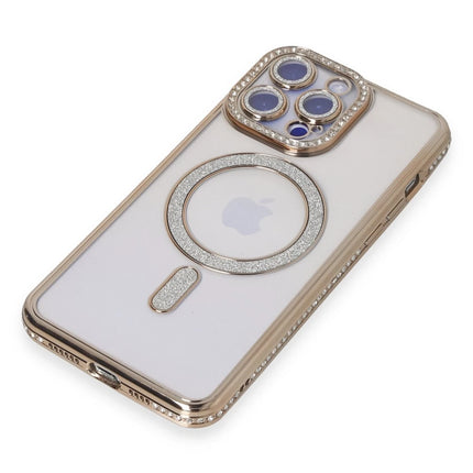 iPhone 15 Pro Max Joke Simli Magneticsafe Kılıf - Gold 3