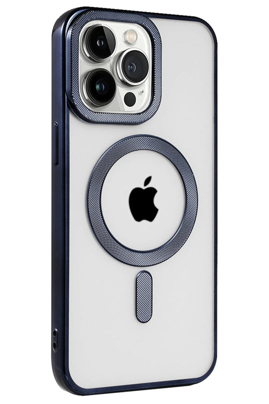 iPhone 15 Pro Max Kronos Magsafe Kapak Kılıf - Lacivert 2