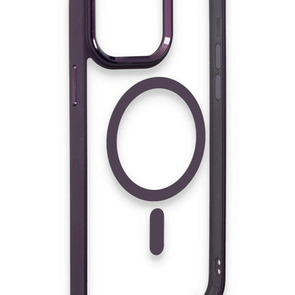 iPhone 15 Pro Max Room Magneticsafe Silikon Kılıf - Derin Mor 4
