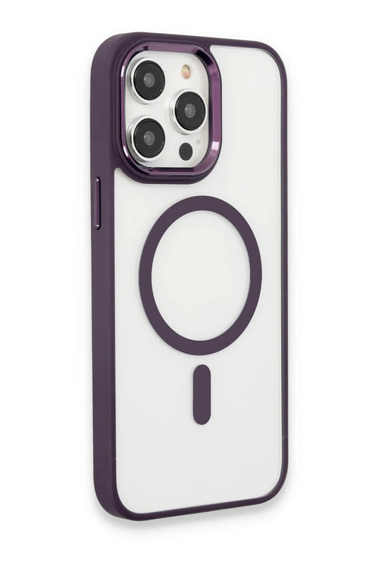 iPhone 15 Pro Max Room Magneticsafe Silikon Kılıf - Derin Mor
