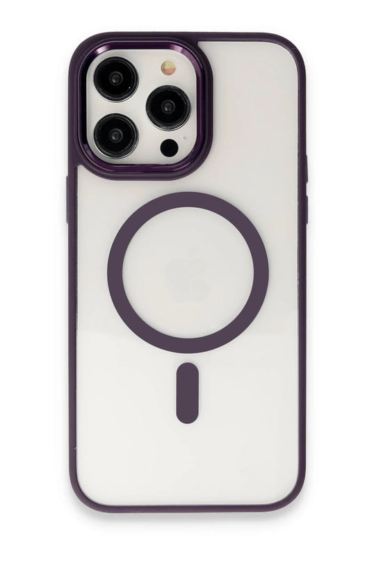 iPhone 15 Pro Max Room Magneticsafe Silikon Kılıf - Derin Mor 2