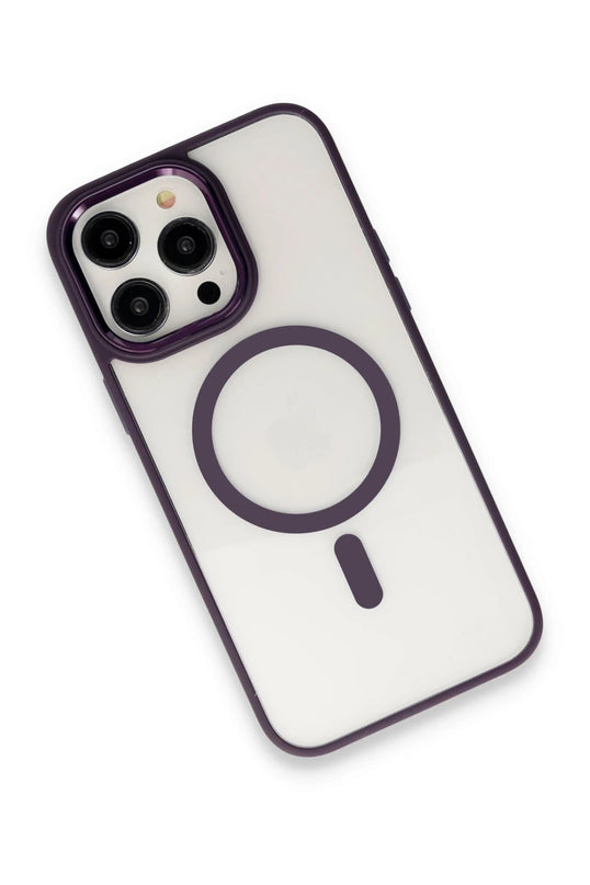 iPhone 15 Pro Max Room Magneticsafe Silikon Kılıf - Derin Mor 3