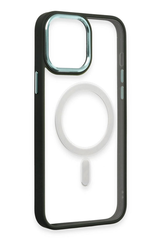 iPhone 15 Pro Max Room Magneticsafe Silikon Kılıf - Köknar Yeşili 4