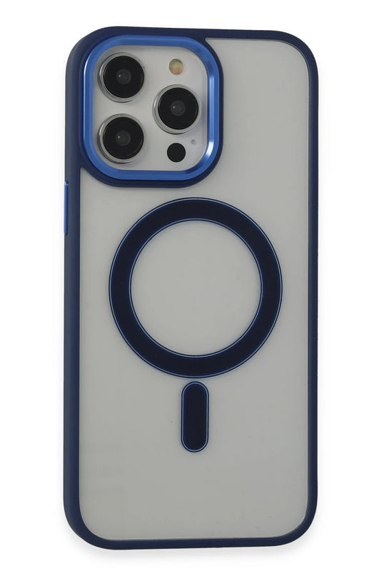 iPhone 15 Pro Max Room Magneticsafe Silikon Kılıf - Lacivert