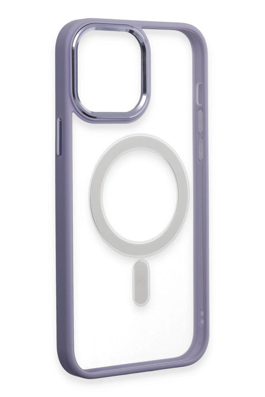 iPhone 15 Pro Max Room Magneticsafe Silikon Kılıf - Lila 4