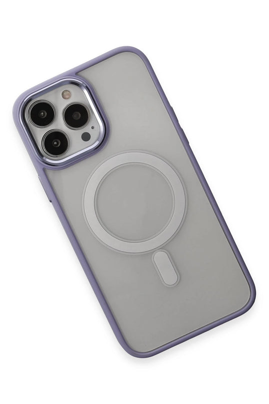 iPhone 15 Pro Max Room Magneticsafe Silikon Kılıf - Lila 3