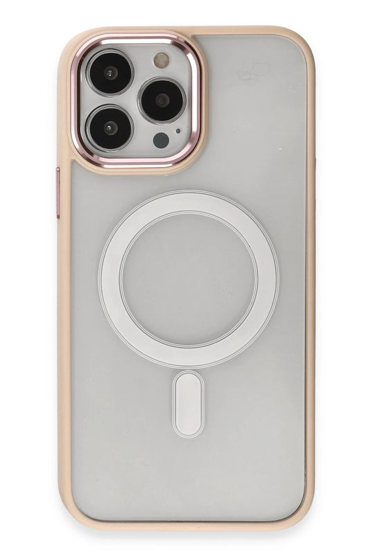 iPhone 15 Pro Max Room Magneticsafe Silikon Kılıf - Pudra 2