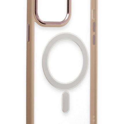 iPhone 15 Pro Max Room Magneticsafe Silikon Kılıf - Pudra 4