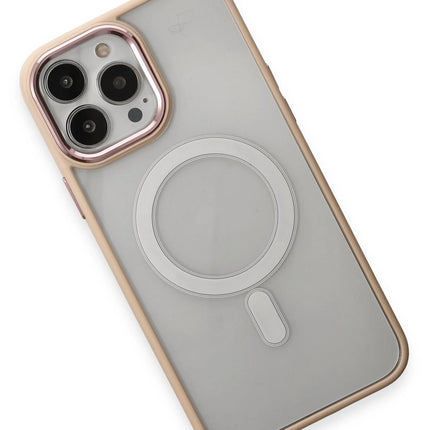 iPhone 15 Pro Max Room Magneticsafe Silikon Kılıf - Pudra 3