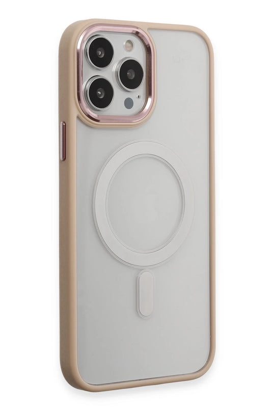 iPhone 15 Pro Max Room Magneticsafe Silikon Kılıf - Pudra