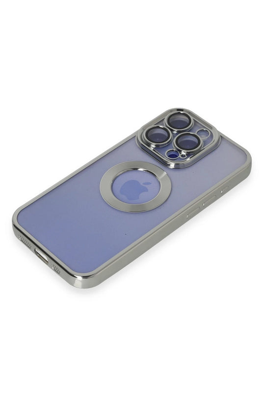 iPhone 15 Pro Max Slot Silikon Kılıf - Gümüş 4
