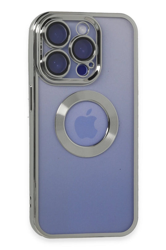iPhone 15 Pro Max Slot Silikon Kılıf - Gümüş