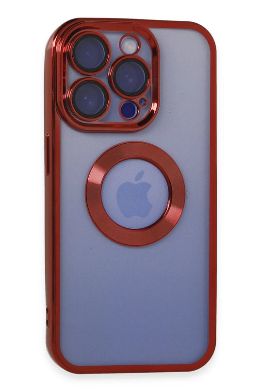 iPhone 15 Pro Max Slot Silikon Kılıf - Kırmızı