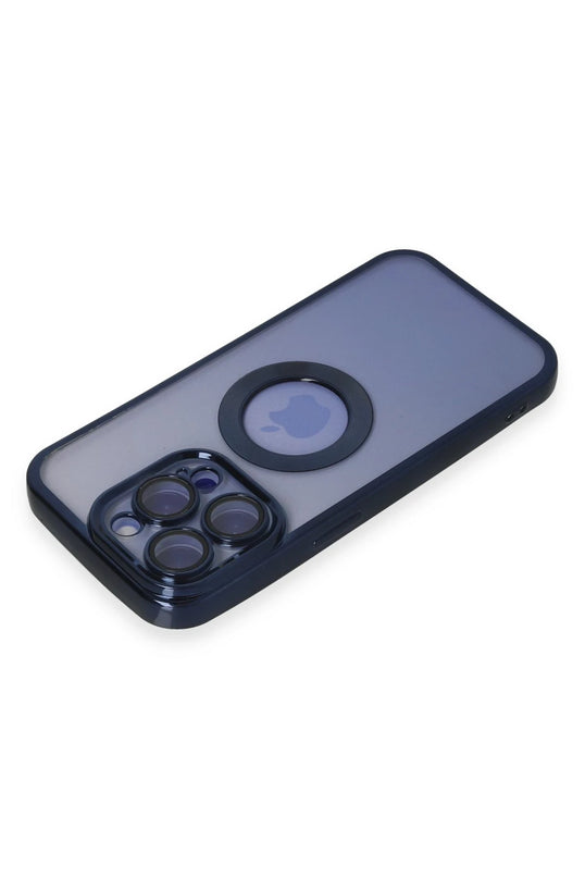 iPhone 15 Pro Max Slot Silikon Kılıf - Lacivert 3